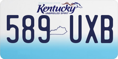 KY license plate 589UXB