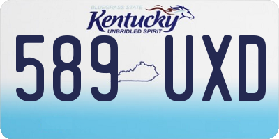 KY license plate 589UXD