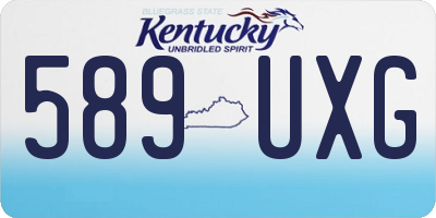 KY license plate 589UXG
