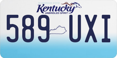 KY license plate 589UXI