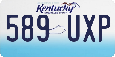 KY license plate 589UXP