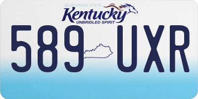 KY license plate 589UXR