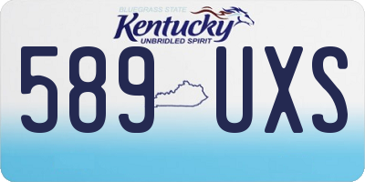 KY license plate 589UXS