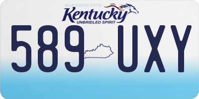 KY license plate 589UXY