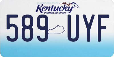 KY license plate 589UYF