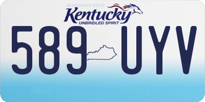 KY license plate 589UYV