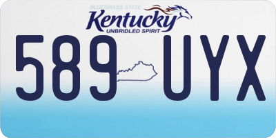 KY license plate 589UYX