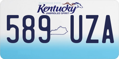 KY license plate 589UZA