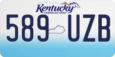 KY license plate 589UZB