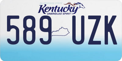 KY license plate 589UZK