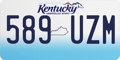 KY license plate 589UZM