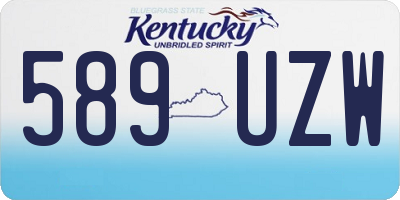KY license plate 589UZW