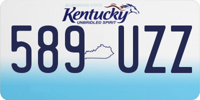 KY license plate 589UZZ