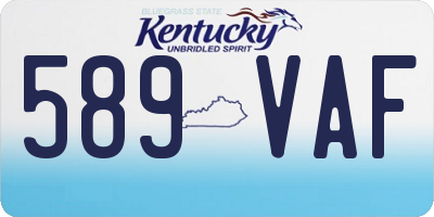 KY license plate 589VAF