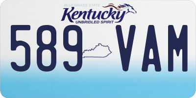 KY license plate 589VAM