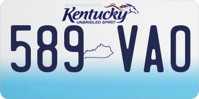 KY license plate 589VAO