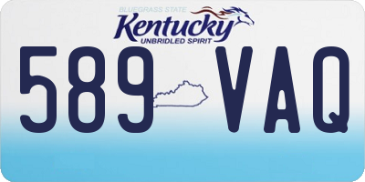 KY license plate 589VAQ