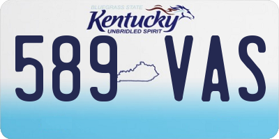 KY license plate 589VAS