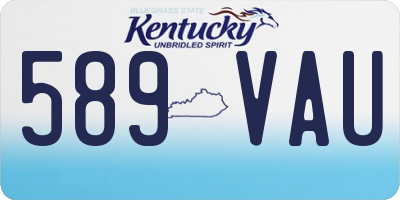 KY license plate 589VAU