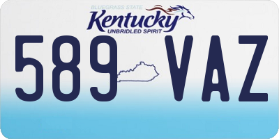 KY license plate 589VAZ