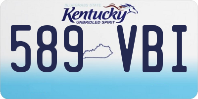 KY license plate 589VBI