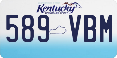 KY license plate 589VBM
