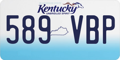 KY license plate 589VBP