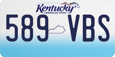 KY license plate 589VBS