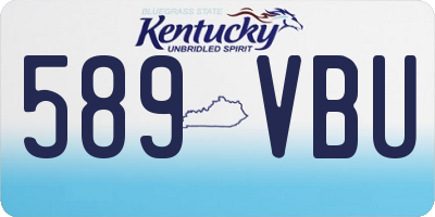 KY license plate 589VBU