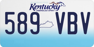 KY license plate 589VBV