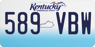 KY license plate 589VBW