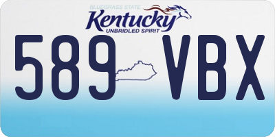 KY license plate 589VBX