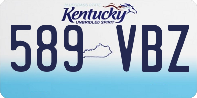 KY license plate 589VBZ