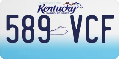 KY license plate 589VCF