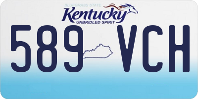 KY license plate 589VCH