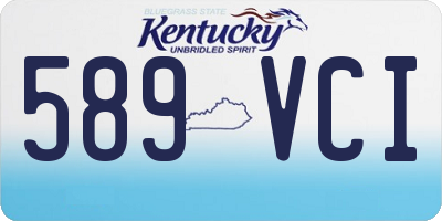KY license plate 589VCI