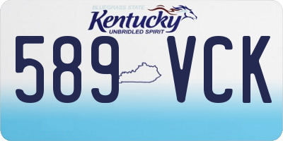 KY license plate 589VCK