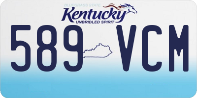 KY license plate 589VCM