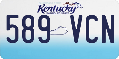 KY license plate 589VCN