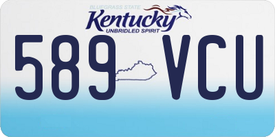 KY license plate 589VCU