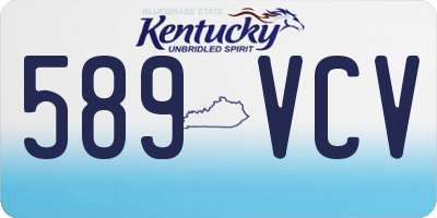KY license plate 589VCV