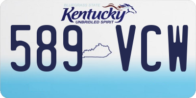 KY license plate 589VCW
