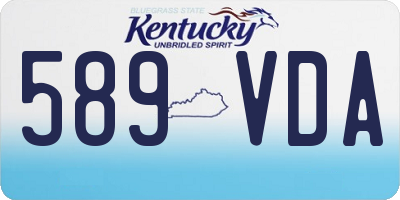 KY license plate 589VDA