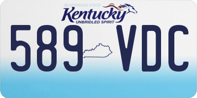 KY license plate 589VDC