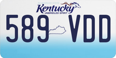 KY license plate 589VDD