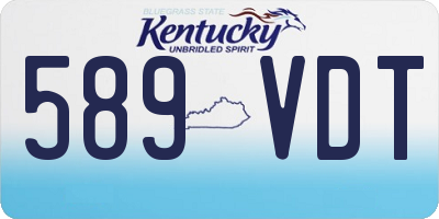 KY license plate 589VDT