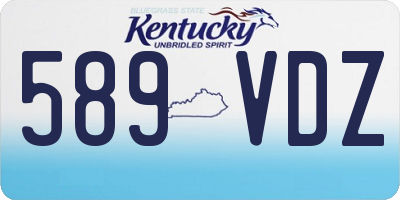 KY license plate 589VDZ