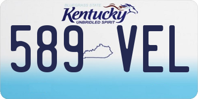 KY license plate 589VEL
