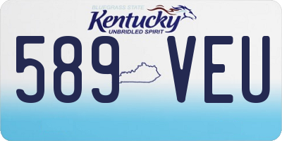 KY license plate 589VEU