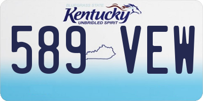 KY license plate 589VEW